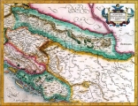 HONDIUS, JODOCUS: MAP OF SLAVONIA, CROATIA, BOSNIA AND PARTS OF DALMATIA